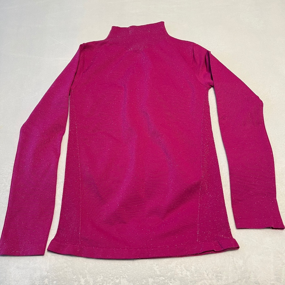 Hot pink glittery stretch top